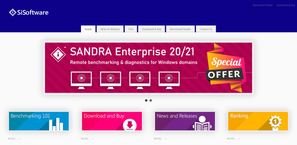 SiSoftware Sandra Benchmark Official Image