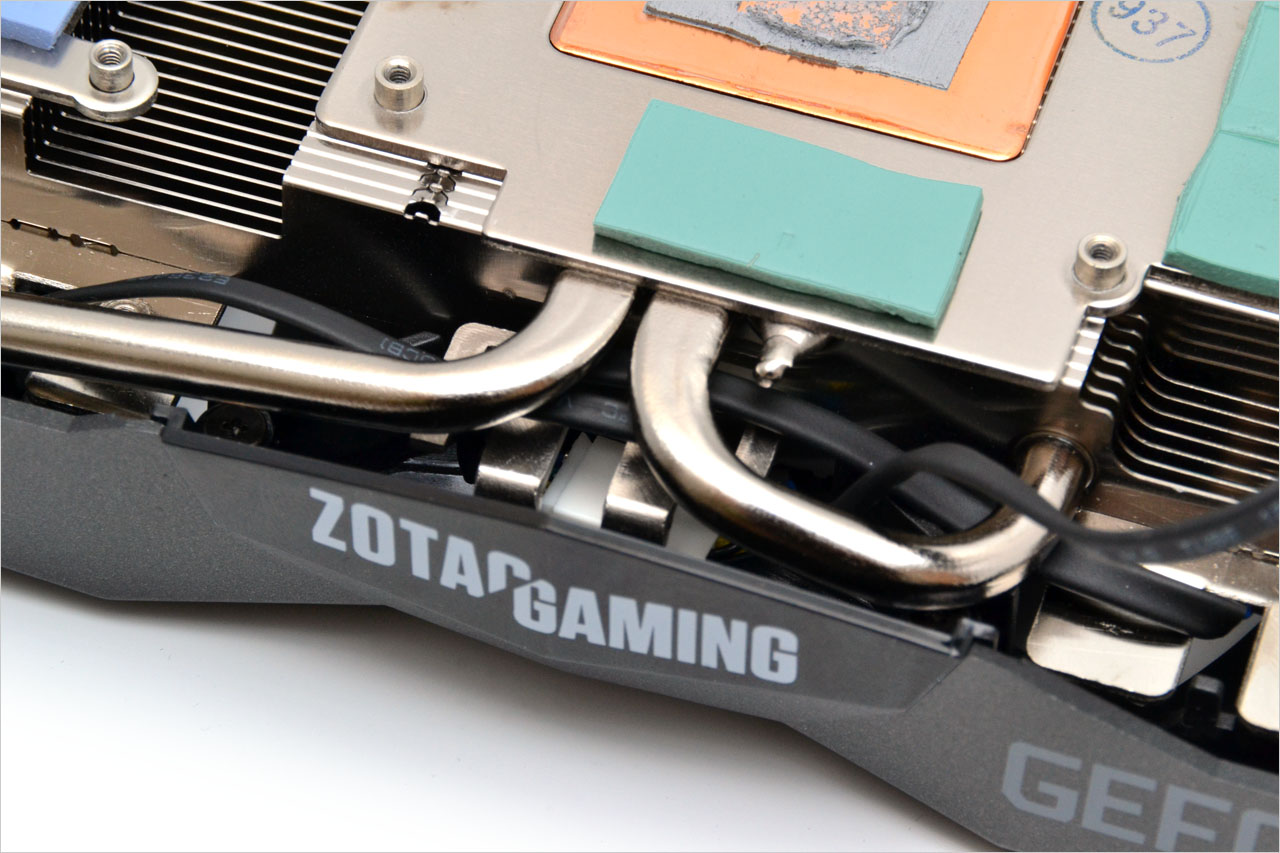 ZOTAC GeForce GTX 1660 AMP! Edition Backplate - three heat-pipe